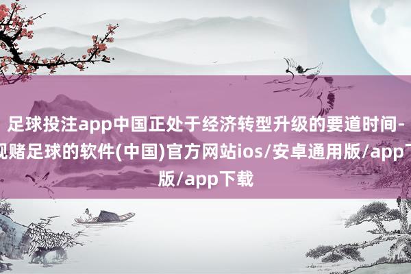 足球投注app中国正处于经济转型升级的要道时间-正规赌足球的软件(中国)官方网站ios/安卓通用版/app下载