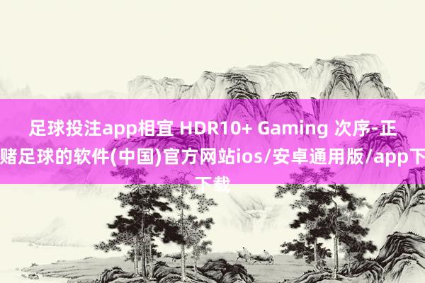 足球投注app相宜 HDR10+ Gaming 次序-正规赌足球的软件(中国)官方网站ios/安卓通用版/app下载